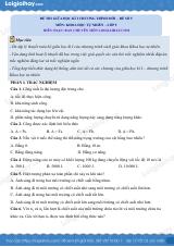 Đề thi giữa kì 1 KHTN 9 Kết nối tri thức - Đề số 5